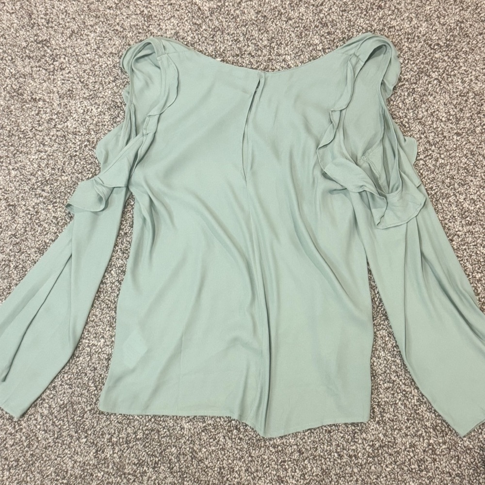 Lush Mint Green Cold Shoulder Top - Picture 6 of 6